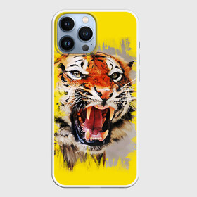 Чехол для iPhone 13 Pro Max с принтом Оскал тигра в городе Новоалтайск,  |  | Тематика изображения на принте: барс | волк | детёныш | джунгли | енот | животное | зубр | кот | лев | леопард | львица | медведь | охотник | пасть | полосы | пятнистая | рык | рычание | тигр | тигрица | хозяин | царьзверей | шерсть