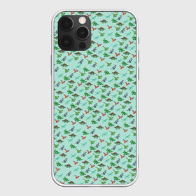 Чехол для iPhone 12 Pro Max с принтом dinosaurs green в городе Новоалтайск, Силикон |  | dinosaurs green | динозавр | пиксельный динозавр | пиксельный рисунок