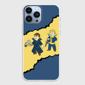 Чехол для iPhone 13 Pro Max с принтом Fallout New Vegas Boys в городе Новоалтайск,  |  | Тематика изображения на принте: boy | fallout | game | newvegas | nukacola | shelter | автомат | апокалипсис | вегас | война | игра | игроман | компьютерные | лого | логотип | логотипигры | оружие | пистолет | постапокалипсис | пули | симулятор | убежище | ф