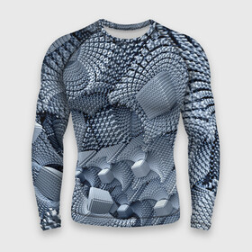Мужской рашгард 3D с принтом GREY в городе Новоалтайск,  |  | abstract | abstraction | color | fractal | geometry | paitnt | polygon | polygonal | psy | абстракция | геометрия | краски | неоновые | полигоны | психоделика | фрактал
