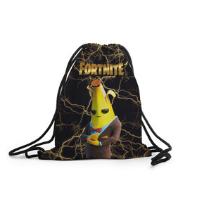 Рюкзак-мешок 3D с принтом Peely Fortnite в городе Новоалтайск, 100% полиэстер | плотность ткани — 200 г/м2, размер — 35 х 45 см; лямки — толстые шнурки, застежка на шнуровке, без карманов и подкладки | banan | banana | banana peely | chapter 2 | fortnite | fortnite 2 | fortnitemare | peely | peely fortnite | банан | банан из фортнайт | лого фортнайт | пиили | пилли | фортнайт | фортнайт 2 | фортнайт вторая глава | фортнайт глава 2