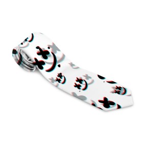 Галстук 3D с принтом MARSHMELLO GLITCH в городе Новоалтайск, 100% полиэстер | Длина 148 см; Плотность 150-180 г/м2 | dj | glitch | marshmello | marshmellow | usa | америка | глитч | клуб | клубная музыка | мармело | маршмелло | маршмеллоу | музыка | музыкант