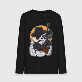 Мужской лонгслив хлопок с принтом Panda Gangster в городе Новоалтайск, 100% хлопок |  | art | automatic | bandit | gangster | panda | weapons | автомат | арт | бандит | гангстер | оружие | панда