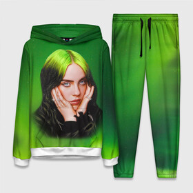 Женский костюм 3D (с толстовкой) с принтом Billie Eilish | Билли Айлиш в городе Новоалтайск,  |  | bad | bill | billie | eil | eili | eilish | guy | music | not my | not my responsibility | ocean | айлиш | айлишь | беляш | бил | билли | музыка | музыкант | певица | эйл | эйли | эйлиш | эйлишь