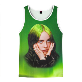 Мужская майка 3D с принтом Billie Eilish Билли Айлиш в городе Новоалтайск, 100% полиэстер | круглая горловина, приталенный силуэт, длина до линии бедра. Пройма и горловина окантованы тонкой бейкой | Тематика изображения на принте: bad | bill | billie | eil | eili | eilish | guy | music | not my | not my responsibility | ocean | айлиш | айлишь | беляш | бил | билли | музыка | музыкант | певица | эйл | эйли | эйлиш | эйлишь