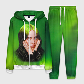 Мужской костюм 3D с принтом Billie Eilish Билли Айлиш в городе Новоалтайск, 100% полиэстер | Манжеты и пояс оформлены тканевой резинкой, двухслойный капюшон со шнурком для регулировки, карманы спереди | bad | bill | billie | eil | eili | eilish | guy | music | not my | not my responsibility | ocean | айлиш | айлишь | беляш | бил | билли | музыка | музыкант | певица | эйл | эйли | эйлиш | эйлишь