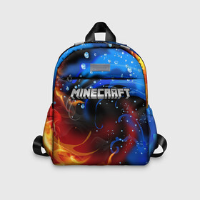 Детский рюкзак 3D с принтом MINECRAFT в городе Новоалтайск, 100% полиэстер | лямки с регулируемой длиной, сверху петелька, чтобы рюкзак можно было повесить на вешалку. Основное отделение закрывается на молнию, как и внешний карман. Внутри дополнительный карман. По бокам два дополнительных кармашка | block | creeper | cube | minecraft | pixel | блок | геометрия | крафт | крипер | кубики | майнкрафт | пиксели