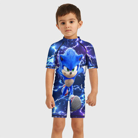 Детский купальный костюм 3D с принтом Sonic | Соник в городе Новоалтайск, Полиэстер 85%, Спандекс 15% | застежка на молнии на спине | blue | dendi | game | mult | multfilm | pc | sega | sonic | sonic the hedgehog | speed | xbox | грозы | еж | ежик | молния | мульт | мультик | мультфильм | синий | скорость | соник | соник в кино | яркий