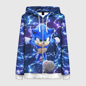 Женская толстовка 3D на молнии с принтом Sonic | Соник в городе Новоалтайск, 100% полиэстер | длина до линии бедра, манжеты и пояс оформлены мягкой тканевой резинкой, двухслойный капюшон со шнурком для регулировки, спереди молния, по бокам два кармана | blue | dendi | game | mult | multfilm | pc | sega | sonic | sonic the hedgehog | speed | xbox | грозы | еж | ежик | молния | мульт | мультик | мультфильм | синий | скорость | соник | соник в кино | яркий