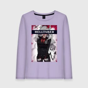 Женский лонгслив хлопок с принтом Helltaker в городе Новоалтайск, 100% хлопок |  | art | cerberus | justice | modeus | pandemonica | rule | аниме | арты | демонесса | демоница | пандемоника | персонажи | цербер