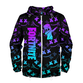 Мужская ветровка 3D с принтом FORTNITE x MARSHMELLO | ФОРТНАЙТ в городе Новоалтайск, 100% полиэстер | подол и капюшон оформлены резинкой с фиксаторами, два кармана без застежек по бокам, один потайной карман на груди | deadmau5 | fortnite | fortnite 2 | fortnite x маршмелло | ikonik | marshmello | ninja | ninja streamer | raven | travis scott | ворон | иконик | ниндзя | пили | рейвен | трэвис скотт | фортнайт