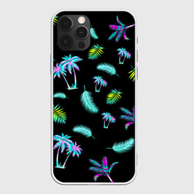 Чехол для iPhone 12 Pro Max с принтом Tropiki в городе Новоалтайск, Силикон |  | Тематика изображения на принте: брызги красок | кокос | космос | краска | летняя ночь | лето | лист пальмы | неон | неоновая пальма | пальма | перо | пляж