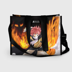 Сумка-шоппер 3D с принтом FAIRY TAIL ХВОСТ ФЕИ в городе Новоалтайск, 100% полиэстер | застегивается на металлическую кнопку; внутренний карман застегивается на молнию. Стенки укреплены специальным мягким материалом, чтобы защитить содержимое от несильных ударов
 | fairy tail | аниме | анимэ | манга | мультфильм | персонаж | сказка | фаир таил | фаиру таил | фейри тейл | фильм | хвост феи