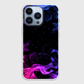 Чехол для iPhone 13 Pro с принтом ОГОНЬ НЕОН в городе Новоалтайск,  |  | Тематика изображения на принте: абстракция | горит | неон | неоновый | огонь | пламя | пожар | синий | текстура | фиолетовый | яркий