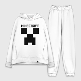 Женский костюм хлопок Oversize с принтом MINECRAFT CREEPER в городе Новоалтайск,  |  | creeper | game | minecraft | блоки | игра | квадраты | компьютерная | крипер | криппер | майнкрафт | огонь