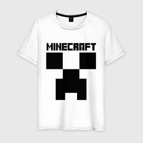 Мужская футболка хлопок с принтом MINECRAFT CREEPER в городе Новоалтайск, 100% хлопок | прямой крой, круглый вырез горловины, длина до линии бедер, слегка спущенное плечо. | creeper | game | minecraft | блоки | игра | квадраты | компьютерная | крипер | криппер | майнкрафт | огонь