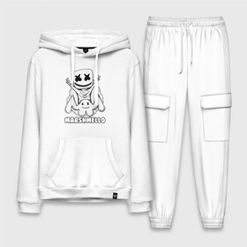 Мужской костюм хлопок с толстовкой с принтом MARSHMELLO в городе Новоалтайск,  |  | dj | marshmello | marshmellow | usa | америка | клуб | клубная музыка | мармело | маршмелло | маршмеллоу | музыка | музыкант