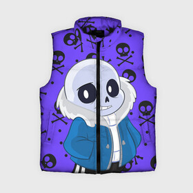 Женский жилет утепленный 3D с принтом Санс  Undertale в городе Новоалтайск,  |  | asriel dreemurr | blaster | chara | frisk | gaster | sans | skull | undertale | азриэль дримурр | андертале | андертейл | андрайн | гастер | игра | меттатон | подземная история | подземная сказка | санс | скелет | ундертале | фриск