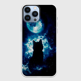 Чехол для iPhone 13 Pro Max с принтом Кот силуэт луна ночь звезды в городе Новоалтайск,  |  | Тематика изображения на принте: астрономия | дымка | животные | звезды | звери | кот | котейка | котик | котэ | котя | кошка | луна | лунный кошак | месяц | мистика | мяу | ночь | нэко | ня | полнодуние | романтика | силуэт