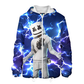Мужская куртка 3D с принтом FORTNITE x MARSHMELLO в городе Новоалтайск, ткань верха — 100% полиэстер, подклад — флис | прямой крой, подол и капюшон оформлены резинкой с фиксаторами, два кармана без застежек по бокам, один большой потайной карман на груди. Карман на груди застегивается на липучку | deadmau5 | fortnite | fortnite 2 | fortnite x маршмелло | ikonik | marshmello | ninja | ninja streamer | raven | travis scott | ворон | иконик | ниндзя | пили | рейвен | трэвис скотт | фортнайт
