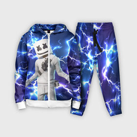 Детский костюм 3D с принтом FORTNITE x MARSHMELLO в городе Новоалтайск,  |  | deadmau5 | fortnite | fortnite 2 | fortnite x маршмелло | ikonik | marshmello | ninja | ninja streamer | raven | travis scott | ворон | иконик | ниндзя | пили | рейвен | трэвис скотт | фортнайт