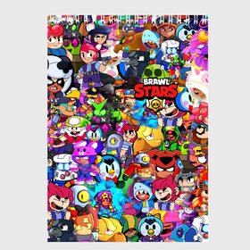 Скетчбук с принтом BRAWL STARS ВСЕ ПЕРСОНАЖИ в городе Новоалтайск, 100% бумага
 | 48 листов, плотность листов — 100 г/м2, плотность картонной обложки — 250 г/м2. Листы скреплены сверху удобной пружинной спиралью | 8 bit | 8bit virus | bibi | brawl stars | brock | bull | crow | dinomike | el primo | leon | mobile game | mr.p | nita | poko | ricochet | stars | tara | бравл старс | ворон | леон | мобильные игры