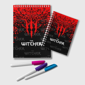 Блокнот с принтом The Witcher в городе Новоалтайск, 100% бумага | 48 листов, плотность листов — 60 г/м2, плотность картонной обложки — 250 г/м2. Листы скреплены удобной пружинной спиралью. Цвет линий — светло-серый
 | Тематика изображения на принте: netflix | the witcher | американский сериал | ве витчер | ведьмак | геральт | игра | кино | нетфликс | популярные иллюстрации | сериал | сериалы | фильмы | фэнтези