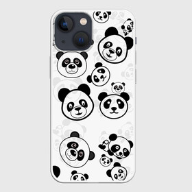 Чехол для iPhone 13 mini с принтом Панды в городе Новоалтайск,  |  | арт | животное | животные | зверь | картинка | коала | медведь | мишка | настроение | пальма | панда | панды | рисунок | текстура