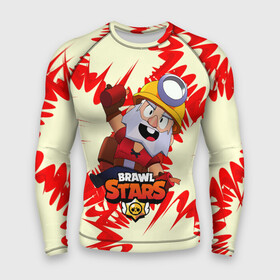 Мужской рашгард 3D с принтом Brawl Stars Dynamike в городе Новоалтайск,  |  | brawl | brawl stars | brawl stars mike | brawler | dynamike | mike | new br | stars | бравл | бравл стар майк | бравл старс | взрыв | динамайк | диномайк | игра | майк | моба | мобильная | старс | шутер