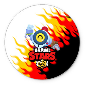 Коврик для мышки круглый с принтом BRAWL STARS NANI. в городе Новоалтайск, резина и полиэстер | круглая форма, изображение наносится на всю лицевую часть | brawl stars | crow | gale | leon | leon shark | max | nani | sally leon | shark | sprout | tara | virus 8 bit | werewolf leon | акула | берли | бравл старс | ворон | макс | нани | оборотень
