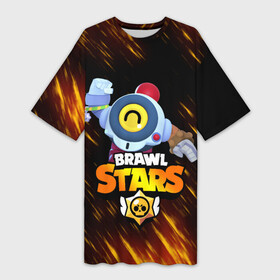Платье-футболка 3D с принтом BRAWL STARS NANI. в городе Новоалтайск,  |  | brawl stars | crow | gale | leon | leon shark | max | nani | sally leon | shark | sprout | tara | virus 8 bit | werewolf leon | акула | берли | бравл старс | ворон | макс | нани | оборотень