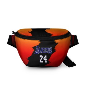 Поясная сумка 3D с принтом Los Angeles Lakers / Kobe Brya в городе Новоалтайск, 100% полиэстер | плотная ткань, ремень с регулируемой длиной, внутри несколько карманов для мелочей, основное отделение и карман с обратной стороны сумки застегиваются на молнию | 24 | kobe | kobe bean bryant | lakers | los angeles | американский баскетболист | баскетбол | баскетболист | коби | коби бин брайант | лейкерс | лос анджелес | нью йорк