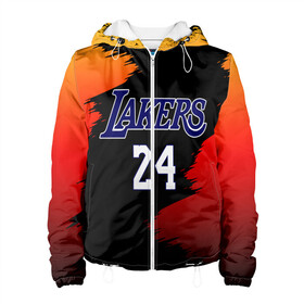 Женская куртка 3D с принтом Los Angeles Lakers / Kobe Brya в городе Новоалтайск, ткань верха — 100% полиэстер, подклад — флис | прямой крой, подол и капюшон оформлены резинкой с фиксаторами, два кармана без застежек по бокам, один большой потайной карман на груди. Карман на груди застегивается на липучку | 24 | kobe | kobe bean bryant | lakers | los angeles | американский баскетболист | баскетбол | баскетболист | коби | коби бин брайант | лейкерс | лос анджелес | нью йорк