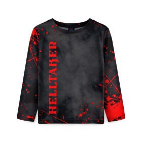 Детский лонгслив 3D с принтом Helltaker Logo (Z) в городе Новоалтайск, 100% полиэстер | длинные рукава, круглый вырез горловины, полуприлегающий силуэт
 | Тематика изображения на принте: azazel | beelzebub | cerberus | helltaker | judgement | justice | lucifer | malina | modeus | pandemonica | vanripper | zdrada | головоломка | демонессы | демоны | захватчик ада | зрада | инди | уставший демон | цербер
