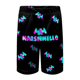 Детские спортивные шорты 3D с принтом Marshmello в городе Новоалтайск,  100% полиэстер
 | пояс оформлен широкой мягкой резинкой, ткань тянется
 | Тематика изображения на принте: fortnite | marshmello | абстракция | диджей | игра | маршмелло | маршмеллоу | маршмелоу | музыка | неон | фортнайт