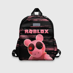 Детский рюкзак 3D с принтом Roblox piggy Свинка Пигги. в городе Новоалтайск, 100% полиэстер | лямки с регулируемой длиной, сверху петелька, чтобы рюкзак можно было повесить на вешалку. Основное отделение закрывается на молнию, как и внешний карман. Внутри дополнительный карман. По бокам два дополнительных кармашка | game | gamer | logo | minecraft | piggi | roblox | simulator | игра | конструктор | лого | пигги | свинья | симулятор | строительство | фигура