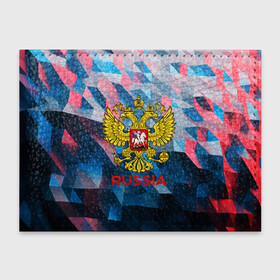 Обложка для студенческого билета с принтом RUSSIA в городе Новоалтайск, натуральная кожа | Размер: 11*8 см; Печать на всей внешней стороне | Тематика изображения на принте: russia | russia sport | народный | народный стиль | отечество | патриот | роспись | россия | россия спорт | русский | спорт | триколор | узоры | флаг | я русский