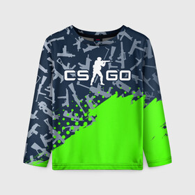 Детский лонгслив 3D с принтом CS GO | КС ГО в городе Новоалтайск, 100% полиэстер | длинные рукава, круглый вырез горловины, полуприлегающий силуэт
 | asiimov | counter | counter strike | counterstrike | cs go | cs:go | csgo | global | offensive | strike | гоу | каэс | контер | контр | контра | контрстрайк | кс го | кс:го | ксго | страйк | сы пщ