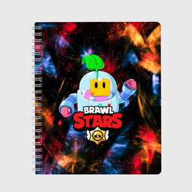 Тетрадь с принтом BRAWL STARS СПРАУТ в городе Новоалтайск, 100% бумага | 48 листов, плотность листов — 60 г/м2, плотность картонной обложки — 250 г/м2. Листы скреплены сбоку удобной пружинной спиралью. Уголки страниц и обложки скругленные. Цвет линий — светло-серый
 | Тематика изображения на принте: bibi | brawl stars | coach mike | crow | gale | leon | leon shark | max | mecha crow | mortis | mr.p | nani | phoenix | sally leon | sandy | spike | sprout | tara | virus 8 bit | werewolf | ворон | оборотень