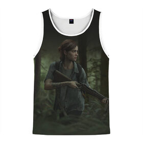 Мужская майка 3D с принтом THE LAST OF US 2 ЭЛЛИ в городе Новоалтайск, 100% полиэстер | круглая горловина, приталенный силуэт, длина до линии бедра. Пройма и горловина окантованы тонкой бейкой | cicadas | fireflies | naughty dog | the last of us | the last of us part 2 | tlou | tlou2 | джоэл | последние из нас | цикады | элли