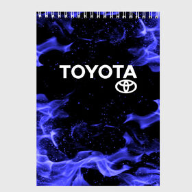 Скетчбук с принтом TOYOTA в городе Новоалтайск, 100% бумага
 | 48 листов, плотность листов — 100 г/м2, плотность картонной обложки — 250 г/м2. Листы скреплены сверху удобной пружинной спиралью | Тематика изображения на принте: toyota | авто | автомобиль | логотип | марка | машина | надпись | текстура | тоета | тойота