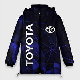 Женская зимняя куртка 3D с принтом TOYOTA в городе Новоалтайск, верх — 100% полиэстер; подкладка — 100% полиэстер; утеплитель — 100% полиэстер | длина ниже бедра, силуэт Оверсайз. Есть воротник-стойка, отстегивающийся капюшон и ветрозащитная планка. 

Боковые карманы с листочкой на кнопках и внутренний карман на молнии | toyota | авто | автомобиль | логотип | марка | машина | надпись | текстура | тоета | тойота