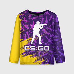 Детский лонгслив 3D с принтом CS GO | КС ГО в городе Новоалтайск, 100% полиэстер | длинные рукава, круглый вырез горловины, полуприлегающий силуэт
 | asiimov | counter | counter strike | counterstrike | cs go | cs:go | csgo | global | offensive | strike | гоу | каэс | контер | контр | контра | контрстрайк | кс го | кс:го | ксго | страйк | сы пщ