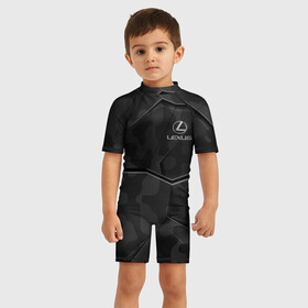 Детский купальный костюм 3D с принтом LEXUS. в городе Новоалтайск, Полиэстер 85%, Спандекс 15% | застежка на молнии на спине | abstract | auto | brand | car | geometry | lexus | sport | texture | абстракция | авто | автомобильные | бренд | геометрия | классика | лексус | машины | модные | спорт | стиль | текстура