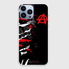 Чехол для iPhone 13 Pro Max с принтом Анархия в городе Новоалтайск,  |  | абстракция | анархизм | анархия | без власти | брызги | король и шут | краска | мать порядка | музыка | надпись | текст | текстура | фраза