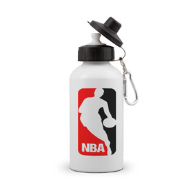 Бутылка спортивная с принтом NBA в городе Новоалтайск, металл | емкость — 500 мл, в комплекте две пластиковые крышки и карабин для крепления | 23 | air jordan | bulls | chicago bulls | jordan | michael jordan | nba | paris saint germain | psg | red | sport | быки | джордан | майкл джордан | псж | спорт | чикаго буллс