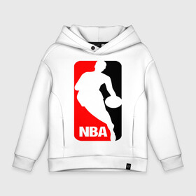 Детское худи Oversize хлопок с принтом NBA в городе Новоалтайск, френч-терри — 70% хлопок, 30% полиэстер. Мягкий теплый начес внутри —100% хлопок | боковые карманы, эластичные манжеты и нижняя кромка, капюшон на магнитной кнопке | Тематика изображения на принте: 23 | air jordan | bulls | chicago bulls | jordan | michael jordan | nba | paris saint germain | psg | red | sport | быки | джордан | майкл джордан | псж | спорт | чикаго буллс