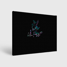 Холст прямоугольный с принтом lil Peep в городе Новоалтайск, 100% ПВХ |  | cry baby | leel | pip | лил | лил пип | модная музыка | модный рэп | музыка | неон | пип | птица | птичка | реп | рэп | рэпер