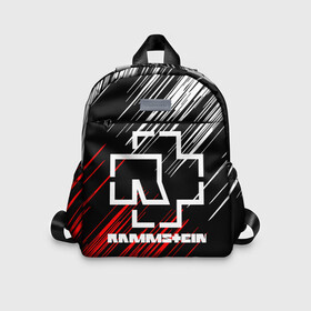 Детский рюкзак 3D с принтом Rammstein. в городе Новоалтайск, 100% полиэстер | лямки с регулируемой длиной, сверху петелька, чтобы рюкзак можно было повесить на вешалку. Основное отделение закрывается на молнию, как и внешний карман. Внутри дополнительный карман. По бокам два дополнительных кармашка | rammstein | rock | индастриал метал | метал группа | музыка | музыкальная группа | немецкая метал группа | рамштайн | рок | хард рок