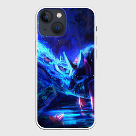 Чехол для iPhone 13 mini с принтом ВОЛК В НЕОНЕ(D) в городе Новоалтайск,  |  | wolf | волк | волки | волчица | животные | одинокий волк